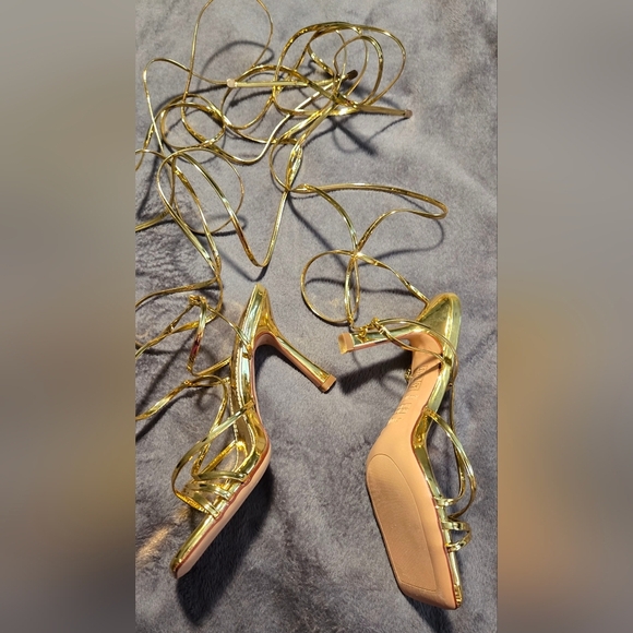 ISNOM Lace Up Heels #608 - Picture 6 of 13